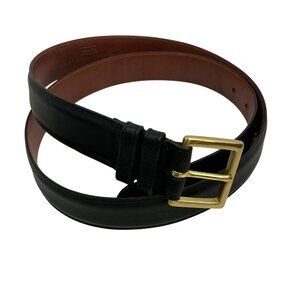 Coach 7600 Leather Belt Brass Buckle Womens 40” Black